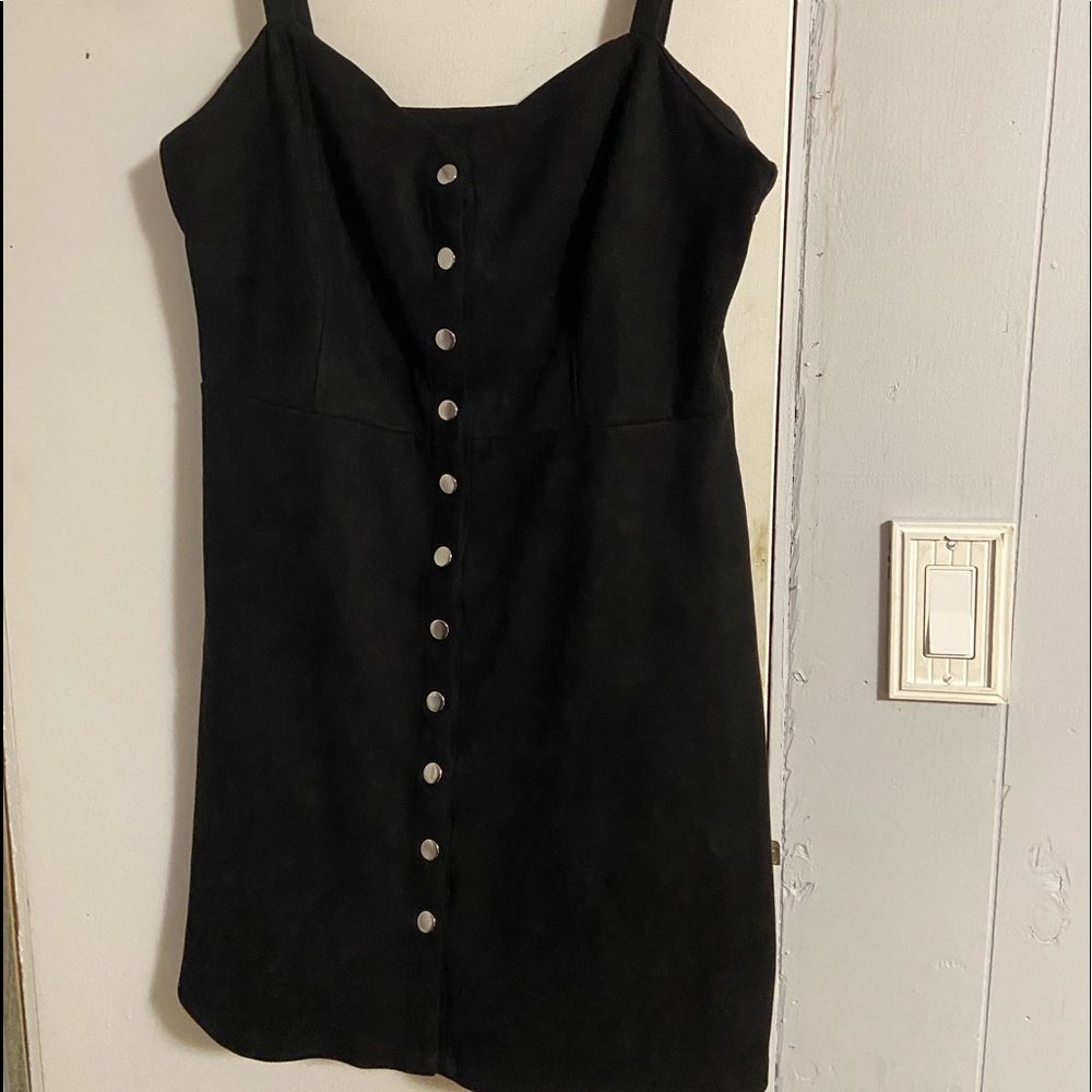Button Up Little Black Dressed